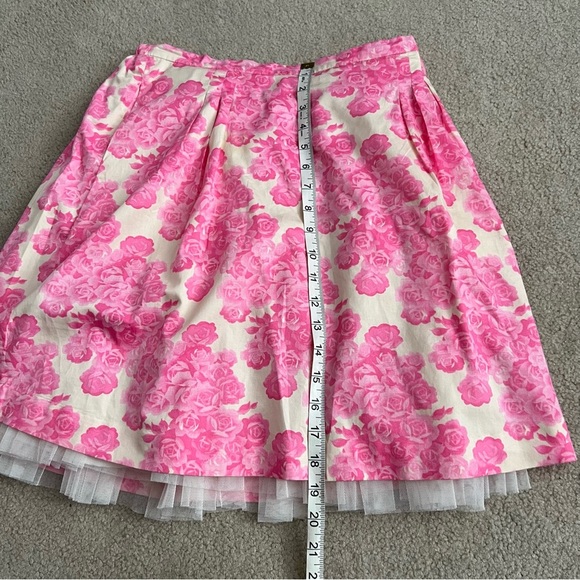 J.Crew Crewcuts Girls Pink + Cream Floral Cotton Tulle Skirt with Pockets - Picture 10 of 10